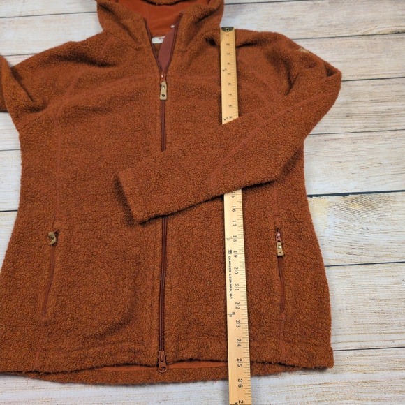 Fjallraven Fleece Hoodie Full Zip Jacket‎ Women's Medium Orange Outdoor Warm - Picture 3 of 9